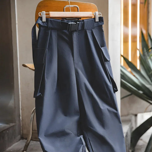 Premium Women's Vintage Cargo Pants – Wide Leg Tactical Trousers with Pockets & Drawstring Cuffs